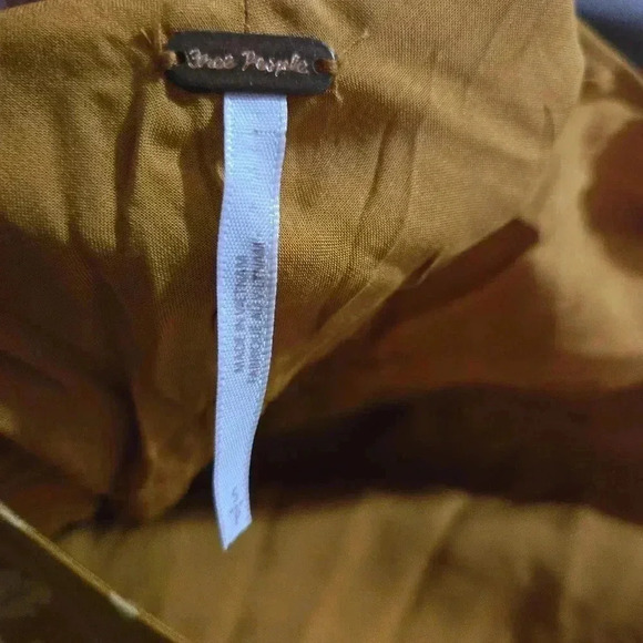 Free People Aries Floral Mini Dress Golden Yellow Size S/P #085 - Picture 6 of 6